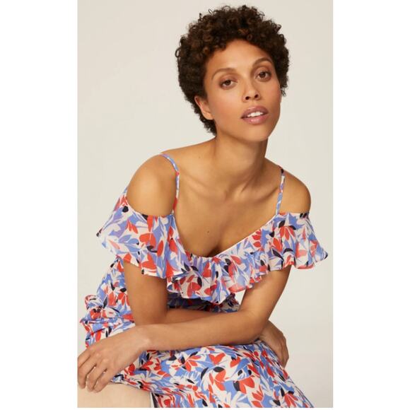 Lauren Ralph Lauren Black Label Hamisi Gown Cold Shoulder Full Length Small - Picture 5 of 16